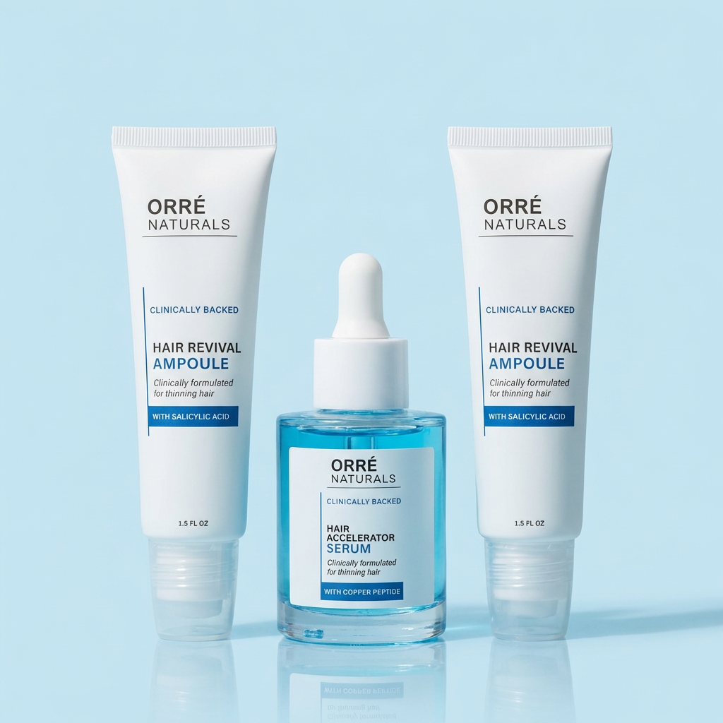 OrréNaturals™ Hair Growth Essentials (2 Ampoules + 1 Serum)